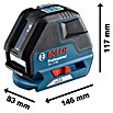 Bosch Professional Láser de línea GLL 3-50 (Zona de trabajo: 50 m (con receptor), 6 pzs.) | BAUHAUS