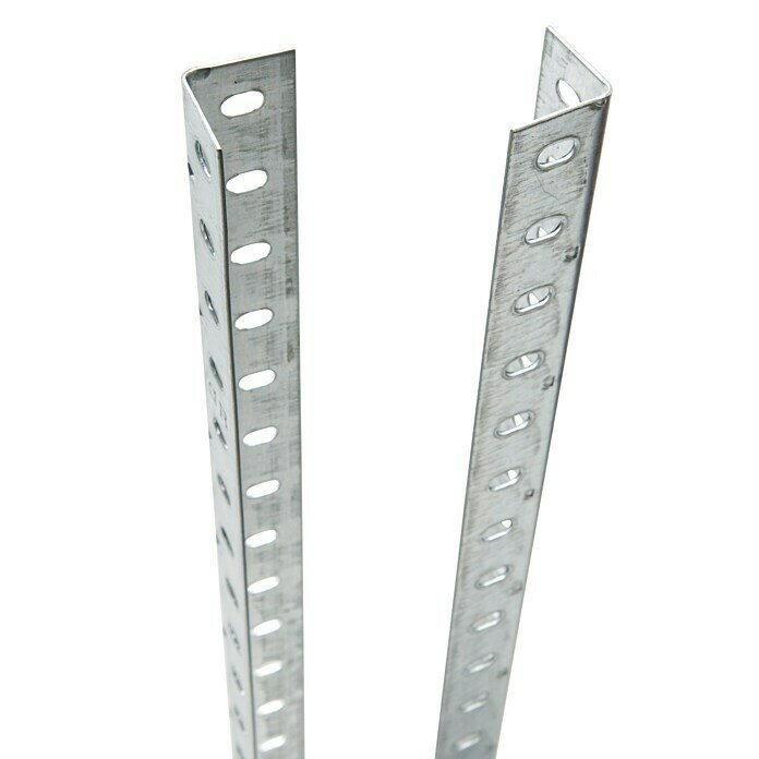 Perfil angular galvanizado (L x An x Al: 200 x 4 x 4 cm, Metal, Blanco)