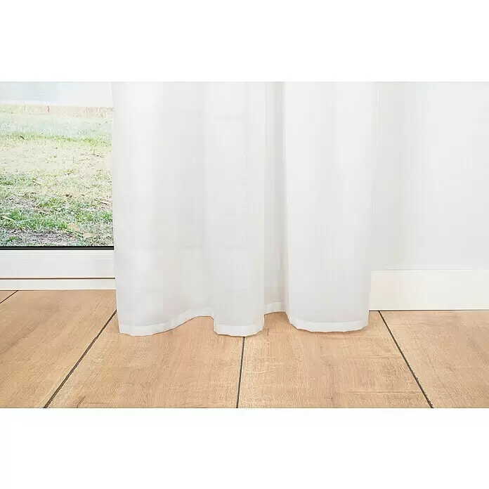 Schlaufenschal Breeze - B x H: 135 x 300 cm, 100 % Polyester, Weiß - Detailaufnahme