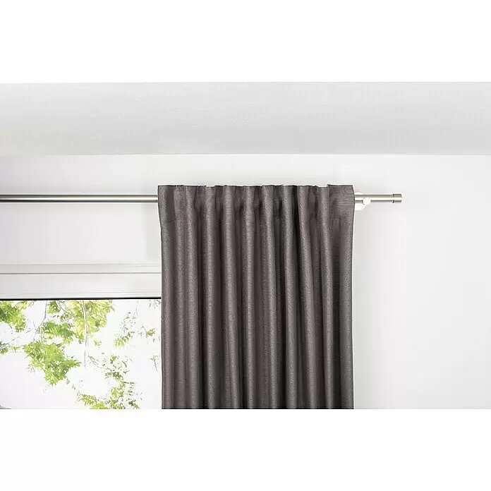 Schlaufenschal Leinen-Look - B x H: 135 x 300 cm, 100 % Polyester, Grau - Stimmungsaufnahme