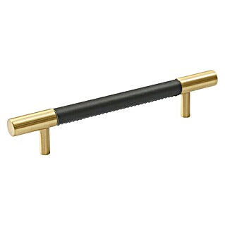 Möbelgriff (Typ Möbelgriff: Stange, Leder, Sonstige, Länge: 180 mm, Gold/Grau)