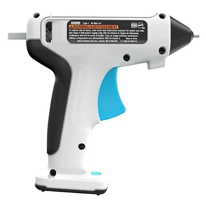 Black+Decker Pistola termoencoladora con batería BCGL115 3,6V-Li - 3,6 V - Imagen de un atornillador inalámbrico Black+Decker, ideal para proyectos de bricolaje.