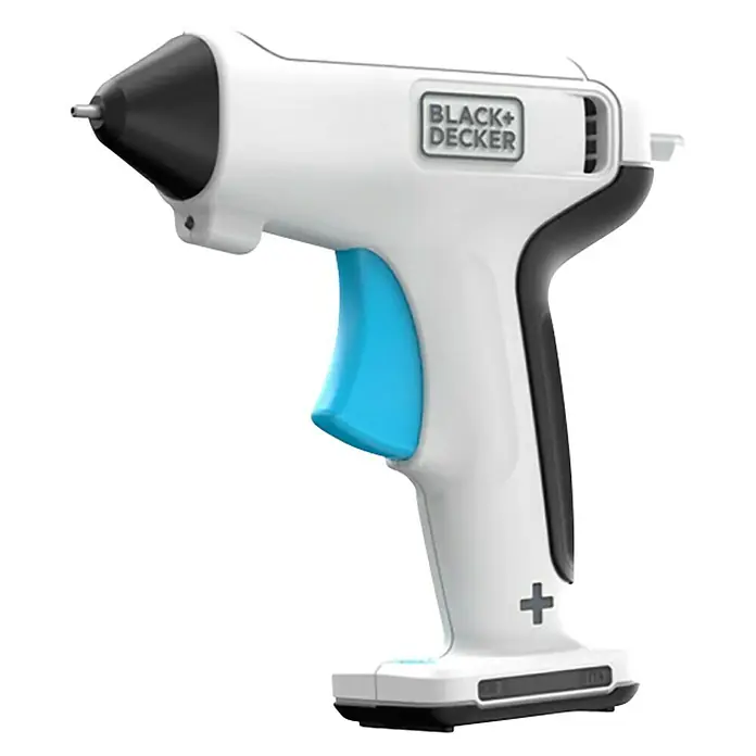 Black+Decker Pistola termoencoladora con batería BCGL115 3,6V-Li - 3,6 V - Imagen de una pistola de pegamento termofusible inalámbrica Black+Decker, ideal para manualidades y reparaciones con libertad inalámbrica.