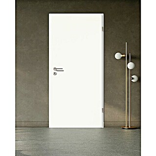 GetaDoor Laminit Zimmertür GL 223 (860 x 1.985 mm, DIN Anschlag: Rechts, Weiß seidenmatt, Mittellage: Röhrenspan)