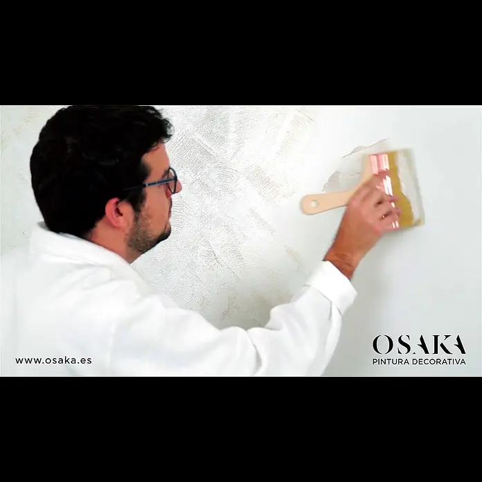 Osaka Yeso con efecto de color Efecto perlado - Plateado, 1 l - Cómo aplicar correctamente la pintura de alta decoración PERLADO de OSAKA