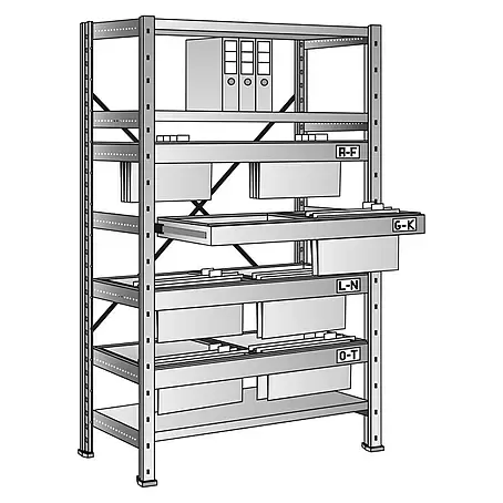 Scholz System Metall-Registraturregal Grundelement