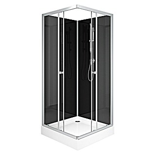 Aurlane Cabina de ducha Soft (80 x 80 x 195 cm, Gris plata)