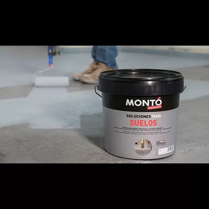 Montó Pintura para suelos Expresa - Gris, 4 l, Mate sedoso - Pintura para Suelos de Montó Bricolovers