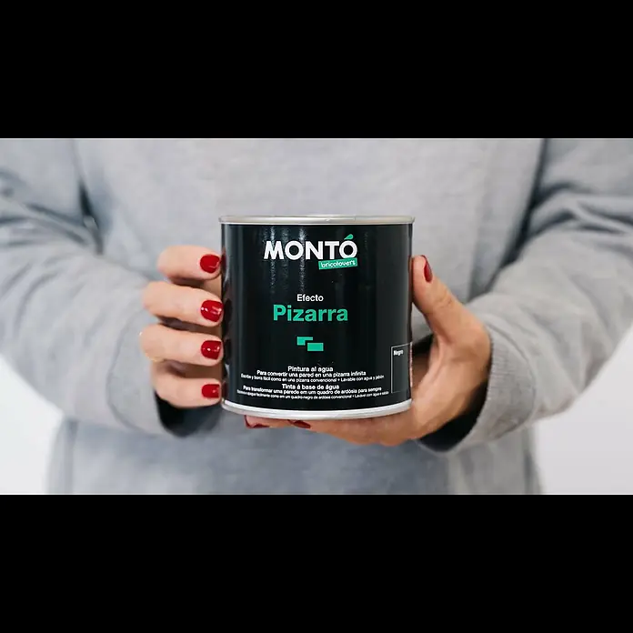 Pintura para efectos decorativos Pizarra - Negro, 500 ml - Pintura efecto Pizarra de Montó Bricolovers