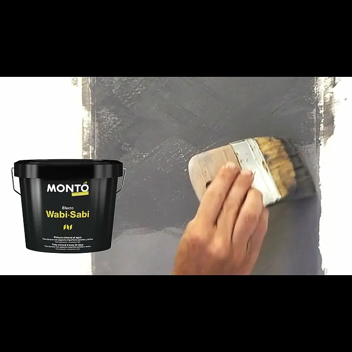 Montó Bricolovers Yeso con efecto de color Wabi Sabi - Gris intenso, Mate - Cómo aplicar pintura efecto Wabi-Sabi