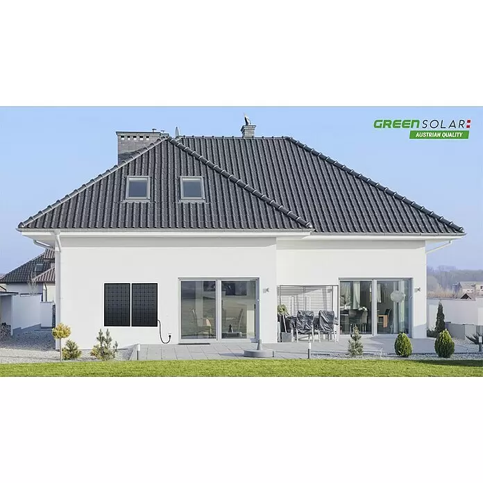 Green Solar Wandbefestigung - Passend für: Green Solar Solarmodul 300 (325 Wp) mono black - Stimmungsaufnahme