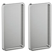 Diamond Doors Griffmuschel Square (Edelstahloptik, Geeignet für: Ganzglas-Schiebetüren, 11,5 x 5,8 cm)