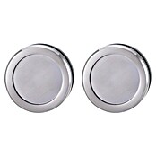 Diamond Doors Griffmuschel Circle (Edelstahloptik, Geeignet für: Ganzglas-Schiebetüren, Durchmesser: 6 cm)