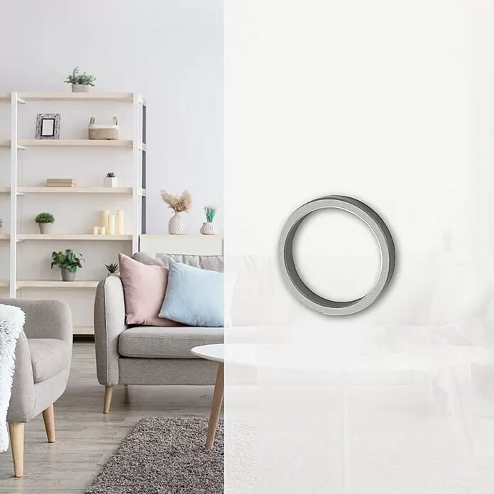 Diamond Doors Griffmuschel Circle 49110 - Edelstahloptik matt, Durchmesser: 60 mm - Stimmungsaufnahme