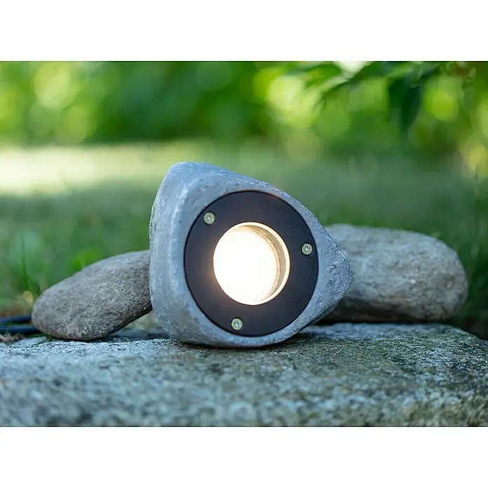 Garden 24 LED-Gartenspot - 3 W, 11 cm - Steinleuchte: Eine moderne Steinleuchte, die sich perfekt in jeden Garten einfügt. Sie bietet warmes Licht und ist sehr langlebig.