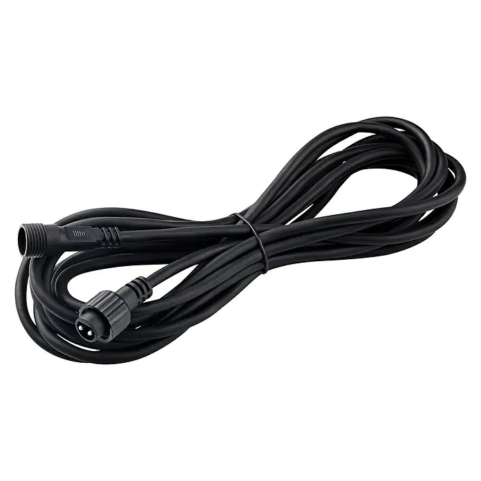 Garden 24 Verlängerungskabel - 10 m, Schwarz, IP44 - Schwarzes Verlängerungskabel mit wasserdichten Steckverbindern für den Außenbereich, ideal für Gartenbeleuchtung und andere Geräte.