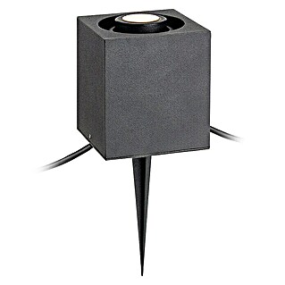 Garden 24 Baliza LED Cubo (Negro, Altura: 10,3 cm, Blanco cálido)