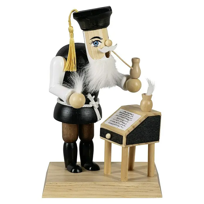 Räucherofen Räuchermann Lehrer - L x B x H: 9 x 13 x 23 cm, Lehrer - Der Räuchermann Doktor ist eine traditionelle Weihnachtsfigur, die mit viel Liebe zum Detail aus Holz gefertigt wurde und eine festliche Atmosphäre verbreitet.