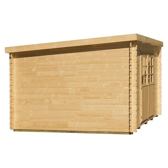 Caseta de madera Espoo 474 (3 x 3 m, Espesor de pared: 28 mm, Natural)