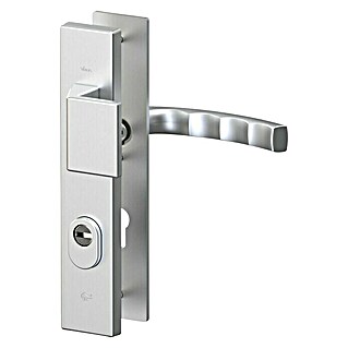 Veilig Deurbeslag 2300 greep-kruk PC55 (Beveiligings-deurbeslagset, Aluminium, Zilver)