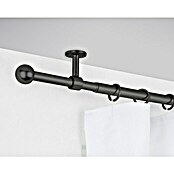 Gordijnroede set 2in1 (Zwart, 120 cm - 210 cm, Metaal, Uitbreidbaar) | BAUHAUS
