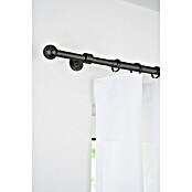 Gordijnroede set 2in1 (Zwart, 120 cm - 210 cm, Metaal, Uitbreidbaar) | BAUHAUS