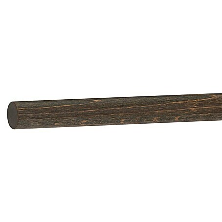 Gardinenstange Stab (Nussbaum, Länge: 240 cm, Durchmesser: 28 mm, Kürzbar)