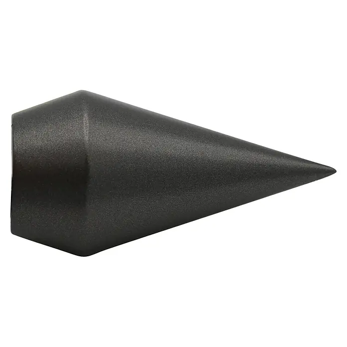 Endstück Point - Anthrazit, Durchmesser: 2 cm - Das Bild zeigt eine schwarze, konische Radmutterabdeckung, die das Aussehen des Rads verbessert und die Mutter vor Witterungseinflüssen schützt.