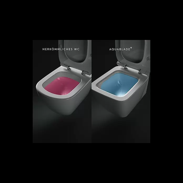 Ideal Standard Connect Air Wand-WC-Set AquaBlade - Spülrandlos, Ohne Spezialglasur, Spülform: Tief, WC Abgang: Waagerecht, Schwarz - AQUABLADE Technologie