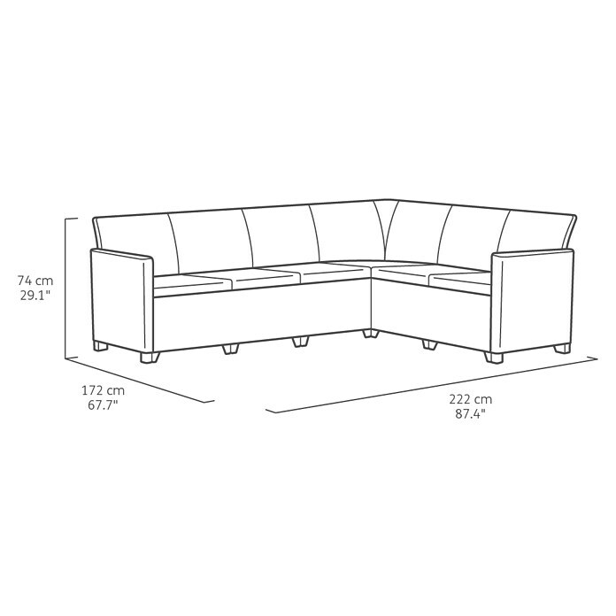 Keter Claire Loungemöbel-Set (2 -tlg., Graphit) | BAUHAUS