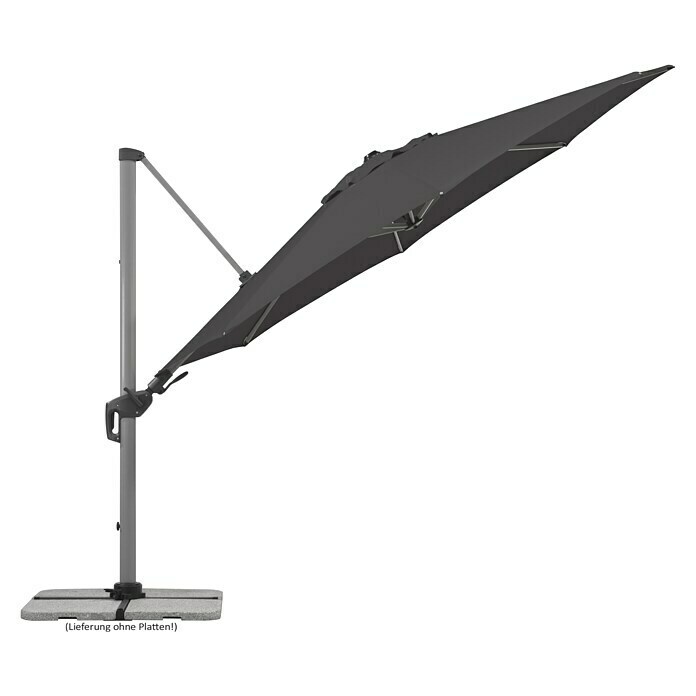 Schneider Premium Ampelschirm rund Bermuda (Anthrazit, Durchmesser Bespannung: 350 cm) | BAUHAUS