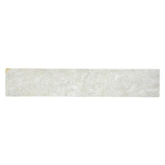 Sockelfliese Botticino SO 41470 - 7 x 40,6 cm, Beige, Matt - Ein einzelner, länglicher, weißer Marmor-Wandfliese, ideal für elegante Akzente. Perfekt für stilvolle Küchen- oder Badezimmergestaltung.