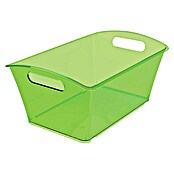 Caja apilable QJN (L x An x Al: 17,8 x 11,3 x 9,1 cm, Plástico, Verde)