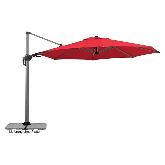 Schneider Premium Ampelschirm rund Bermuda (Rot, Durchmesser Bespannung: 350 cm) | BAUHAUS