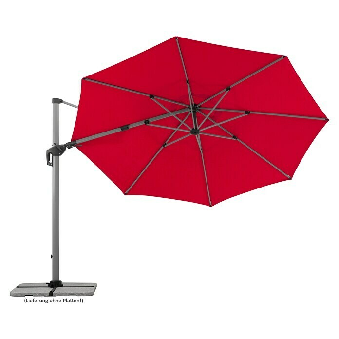 Schneider Premium Ampelschirm rund Bermuda (Rot, Durchmesser Bespannung: 350 cm) | BAUHAUS