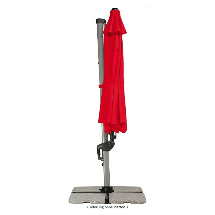 Schneider Premium Ampelschirm rund Bermuda (Rot, Durchmesser Bespannung: 350 cm) | BAUHAUS