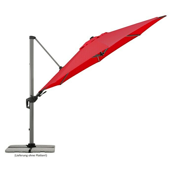 Schneider Premium Ampelschirm rund Bermuda (Rot, Durchmesser Bespannung: 350 cm) | BAUHAUS