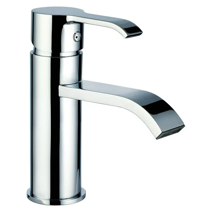 Clever Neckar-X Grifo de lavabo - Cromo, Brillante - Grifo de lavabo cromado brillante con un diseño moderno, ideal para baños elegantes.