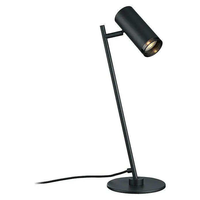 Hell Polo Tischleuchte - 15 W, Schwarz, GU10 - Tischleuchte aus mattschwarzem Metall mit verstellbarem Lichtkopf, für modernes Ambiente.