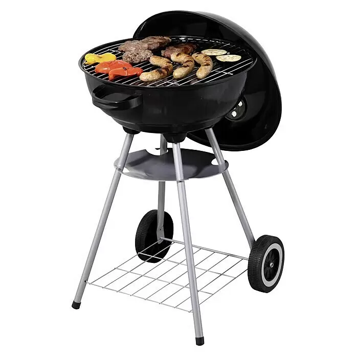 Tepro Kugelgrill Key West - Durchmesser Grillfläche: 41,5 cm, Schwarz - Diagonale Ansicht