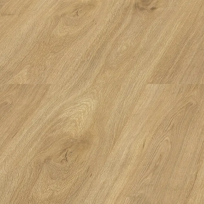 LOGOCLIC Laminado Roble Di Trevi - 1.380 x 193 x 8 mm, Roble, AC5 - Primer plano de suelo laminado claro con grano de madera, ideal para diseño de interiores moderno y renovaciones.