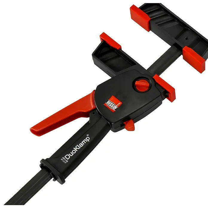 Bessey Einhandzwinge DuoKlamp DUO 45-8 - Spannweite: 450 mm, Spannkraft: 1.200 N, Ausladung: 85 mm - BESSEY DuoKlamp Spreizzwinge mit ergonomischem Griff und Schnellspannfunktion für vielfältige Anwendungen in Werkstatt und Handwerk.