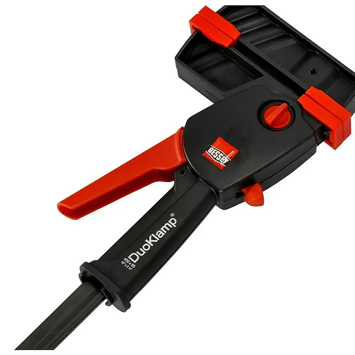 Bessey Einhandzwinge DuoKlamp DUO 45-8 - Spannweite: 450 mm, Spannkraft: 1.200 N, Ausladung: 85 mm - Bessey DuoKlamp Einhandzwinge: Robuste Zwinge für vielfältige Anwendungen, ideal für Holzbearbeitung und Montagearbeiten. Zuverlässige Spannkraft.