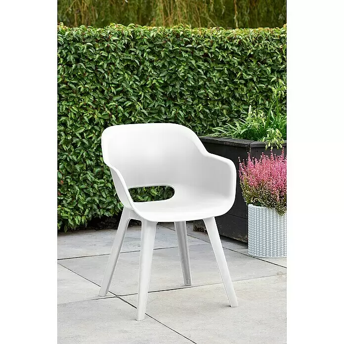 Allibert Gartensessel Akola im Set - Polypropylen, Weiß, B x T x H: 56,5 x 50 x 80 cm - Stimmungsaufnahme