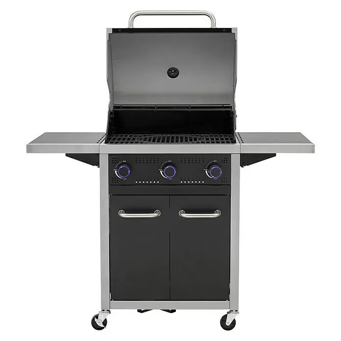 Tepro Gasgrill Seattle - Grillfläche (B x T): 61 x 43 cm, 9,6 kW, Anzahl Brenner: 3 - Vorderansicht
