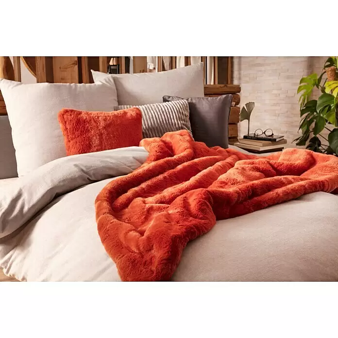 Decke LarissaPotters Clay, 180 x 140 cm, 100 % Polyester