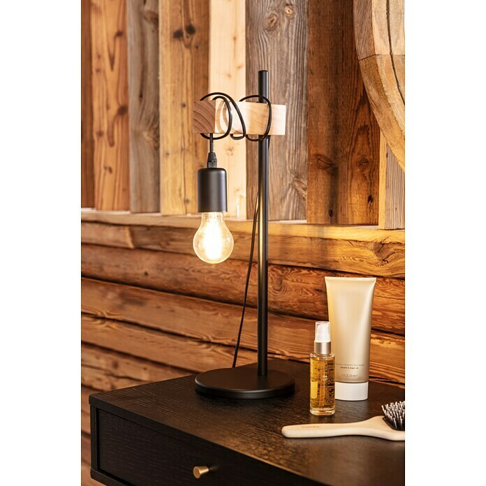 Eglo Townshend Lámpara de sobremesa (10 W, Negro, Altura: 50 cm)