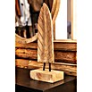 Dekofigur Blatt Teakholz (L x B x H: 12 x 18 x 48 cm, Natur, Holz) | BAUHAUS