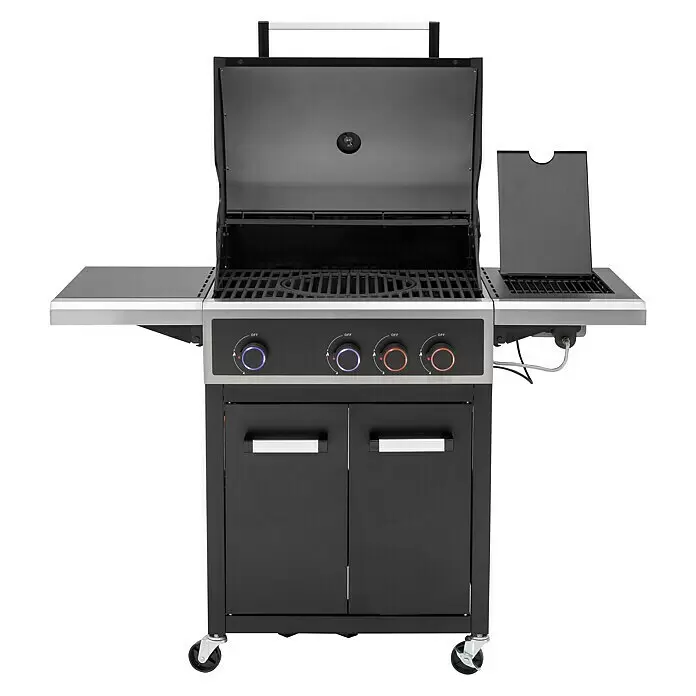 Tepro Gasgrill Seattle Plus - Grillfläche (B x T): 61 x 43 cm, 10,6 kW, Anzahl Brenner: 3 - Vorderansicht
