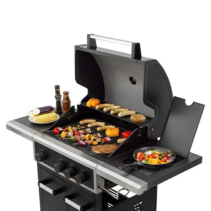 Tepro Gasgrill Seattle Plus - Grillfläche (B x T): 61 x 43 cm, 10,6 kW, Anzahl Brenner: 3 - Detailaufnahme